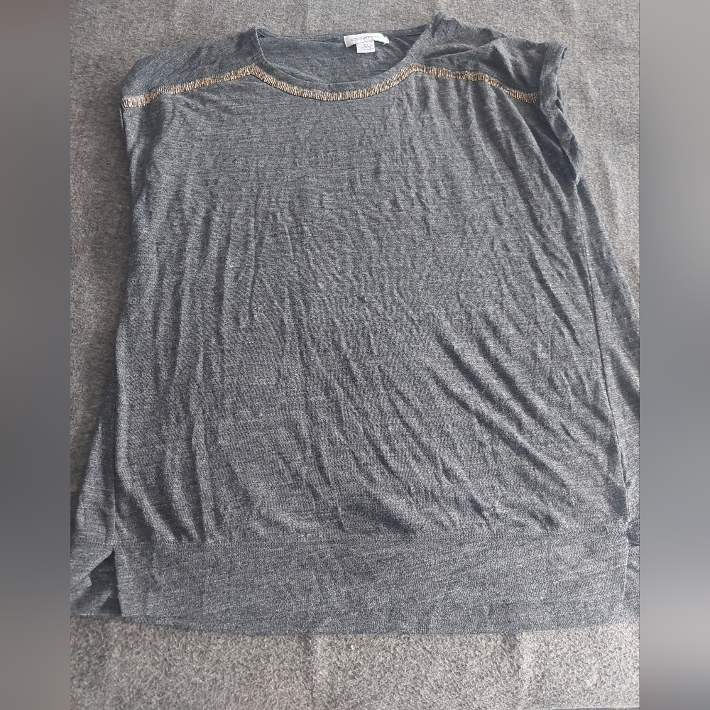 EUC Liz Claiborne gray sleeveless tee‎ XLT